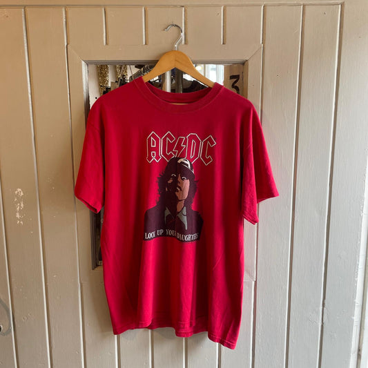 2000s Red Graphic ACDC T-shirt