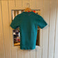 1970s Turquoise Green Short Sleeved Knitted Jumper