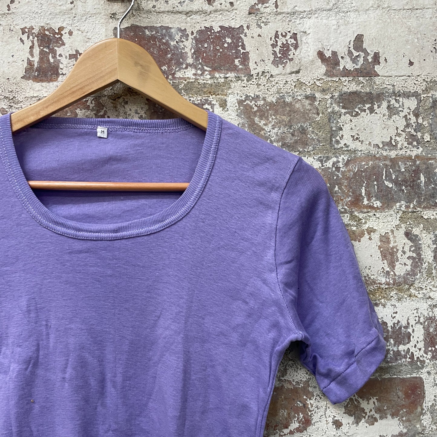 Vintage 1970s 1980s Purple Blank T-Shirt Top
