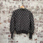 Vintage 1970s 1980s Brown Polka Dot Knitted Jumper