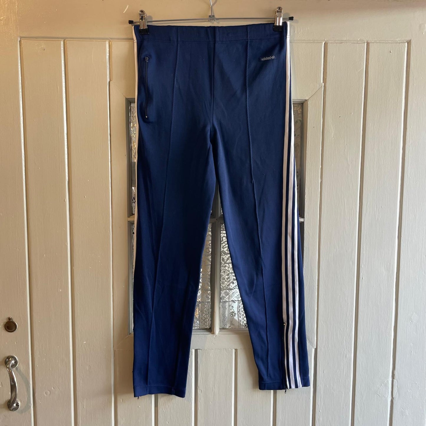 1980s Navy Adidas Tracksuit Bottoms Trousers