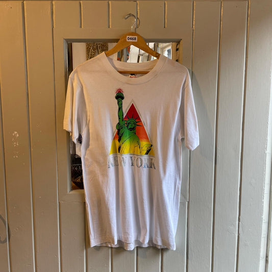 1990s White New York Graphic T-Shirt
