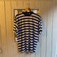 1990s Black and White Striped T-shirt