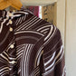Vintage 60s/70s Italian Unusual Button up Hooded Shirt Jacket