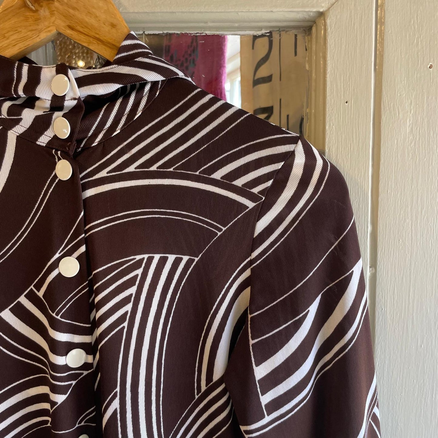 Vintage 60s/70s Italian Unusual Button up Hooded Shirt Jacket