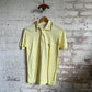 1960s Yellow Cotton British Dead stock polo shirt top