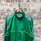 Vintage 1980s 1990s Green Asics tape Logo Track Top Jacket