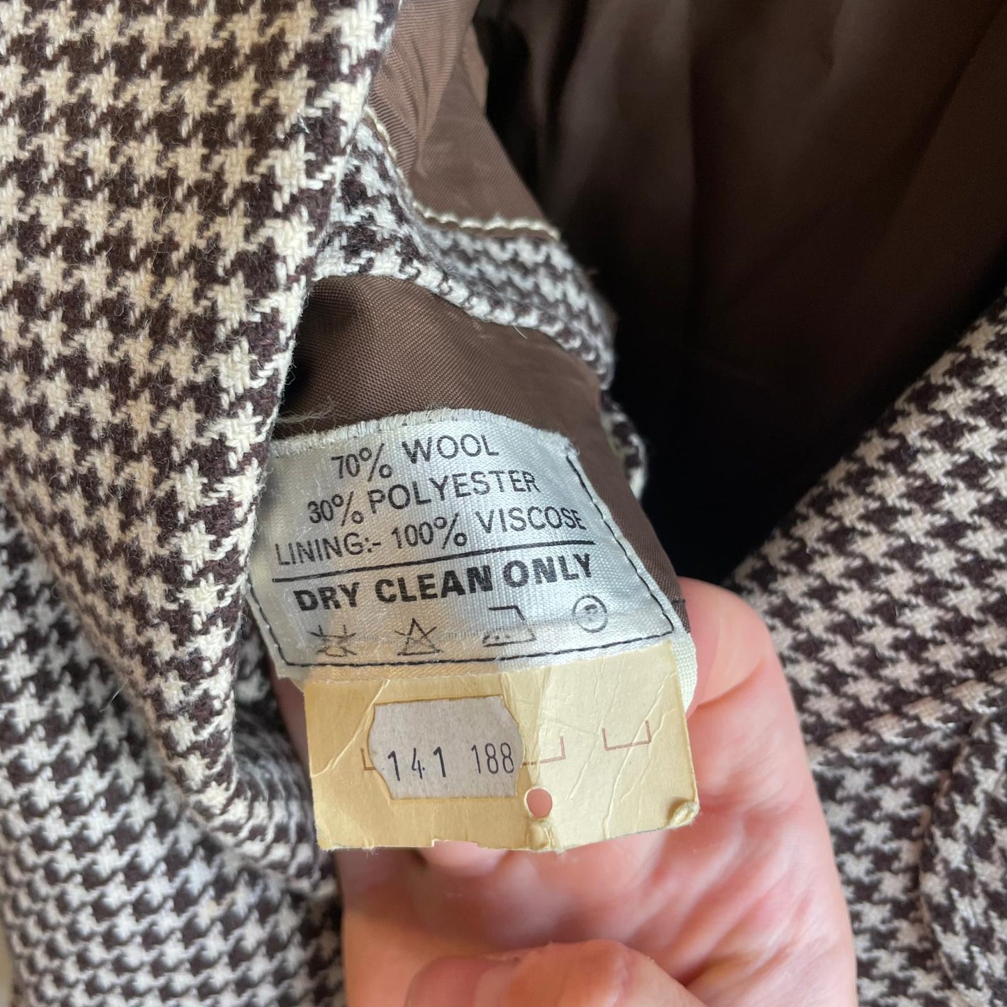 Vintage 60s/70s Checkered Tweed Blazer Jacket