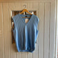 1970s 1980s Blue Knitted Italian Tank Top sweater Vest
