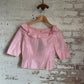 1960s Pink Silk Zip Blouse