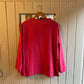 1980s Red Cotton British Work Fisherman Artist Smock Jacket