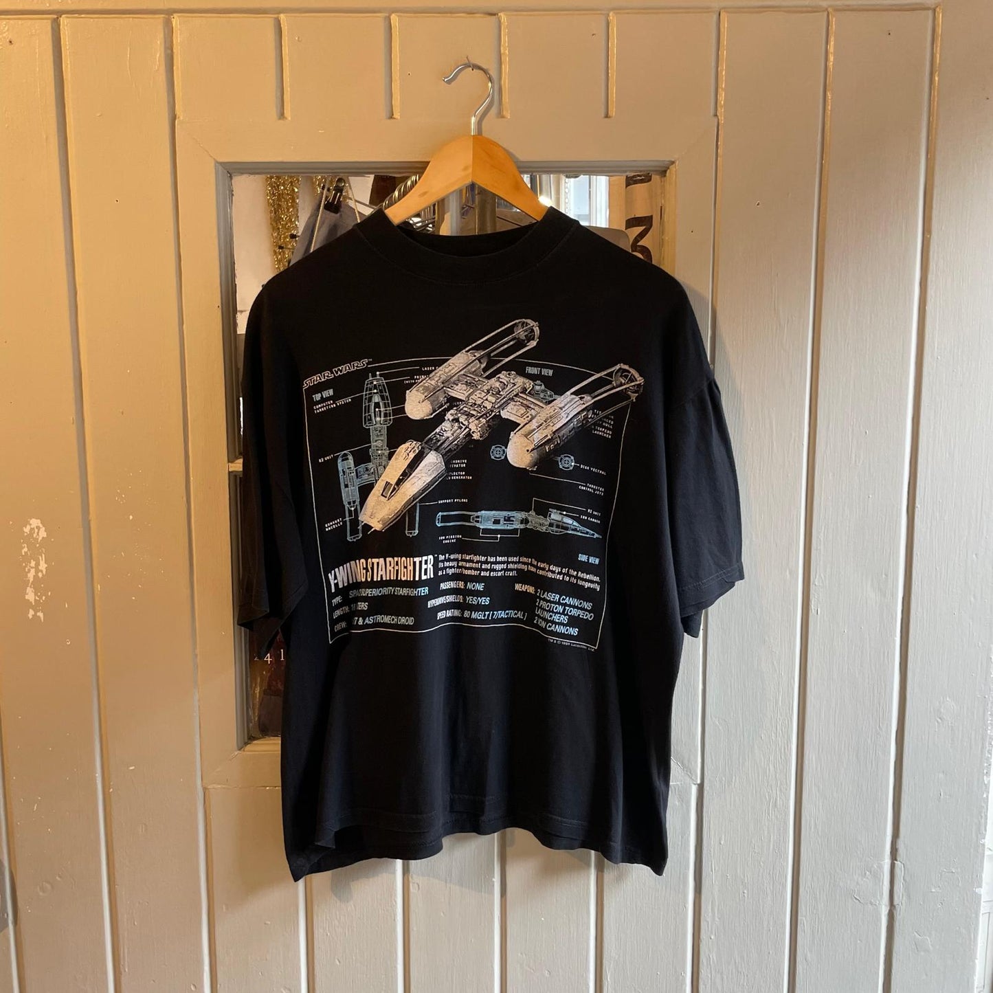1990s Black Star Wars Graphic T-Shirt