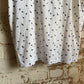 1970s White Print Cotton Vest Top