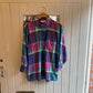 1980s Multicoloured Flannel Pop Up Shirt