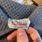 1950s Grey Wool Collared Knitted British Jumper