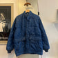 1960s 1970s Blue American Puffer Padded Jacket Coat