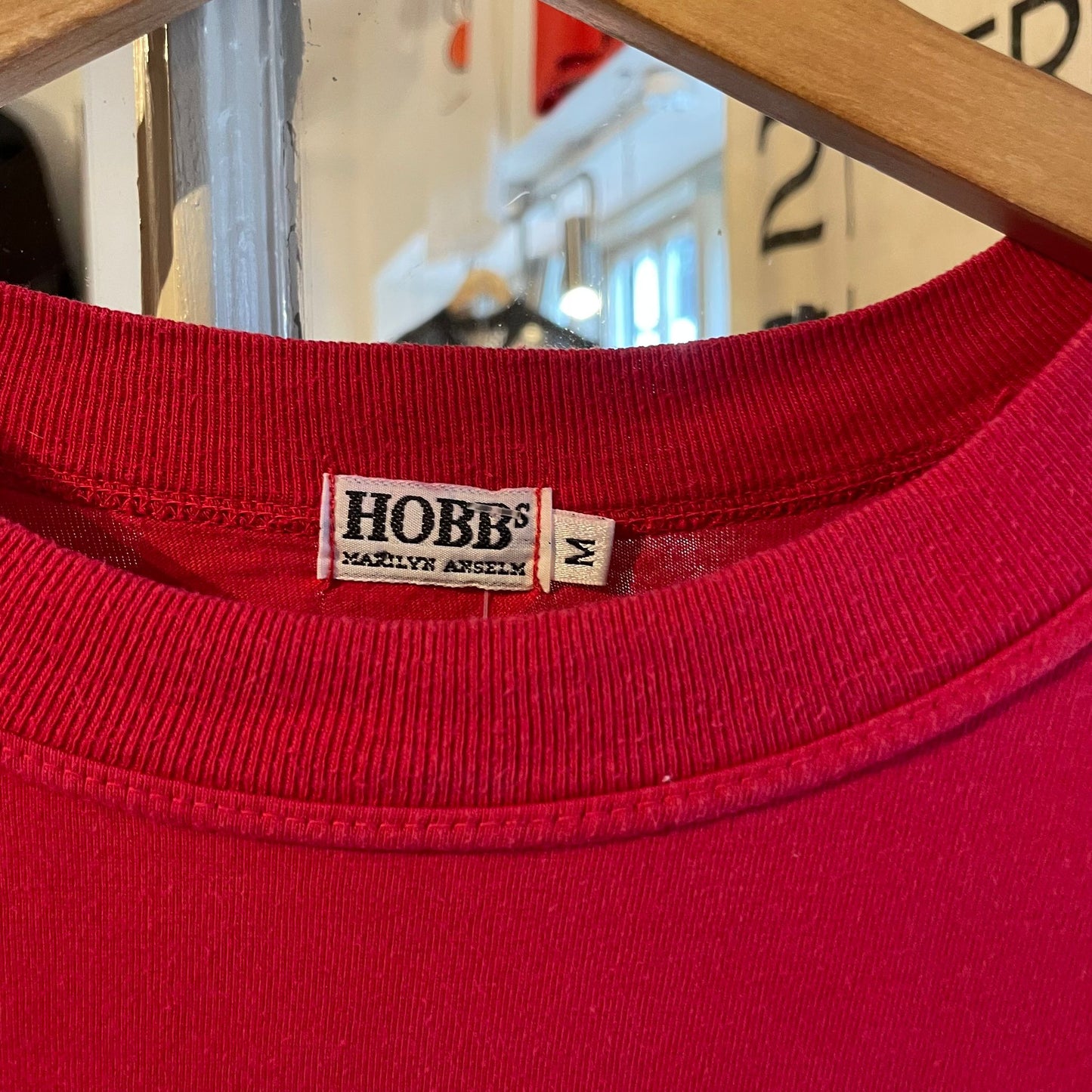 1980s Red Marilyn Anselm Hobbs Long Sleeve Top