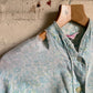 1950s Blue Floral Cotton Distressed Blouse Shirt