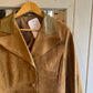 1960s 1970s Brown Suede Leather Long Coat