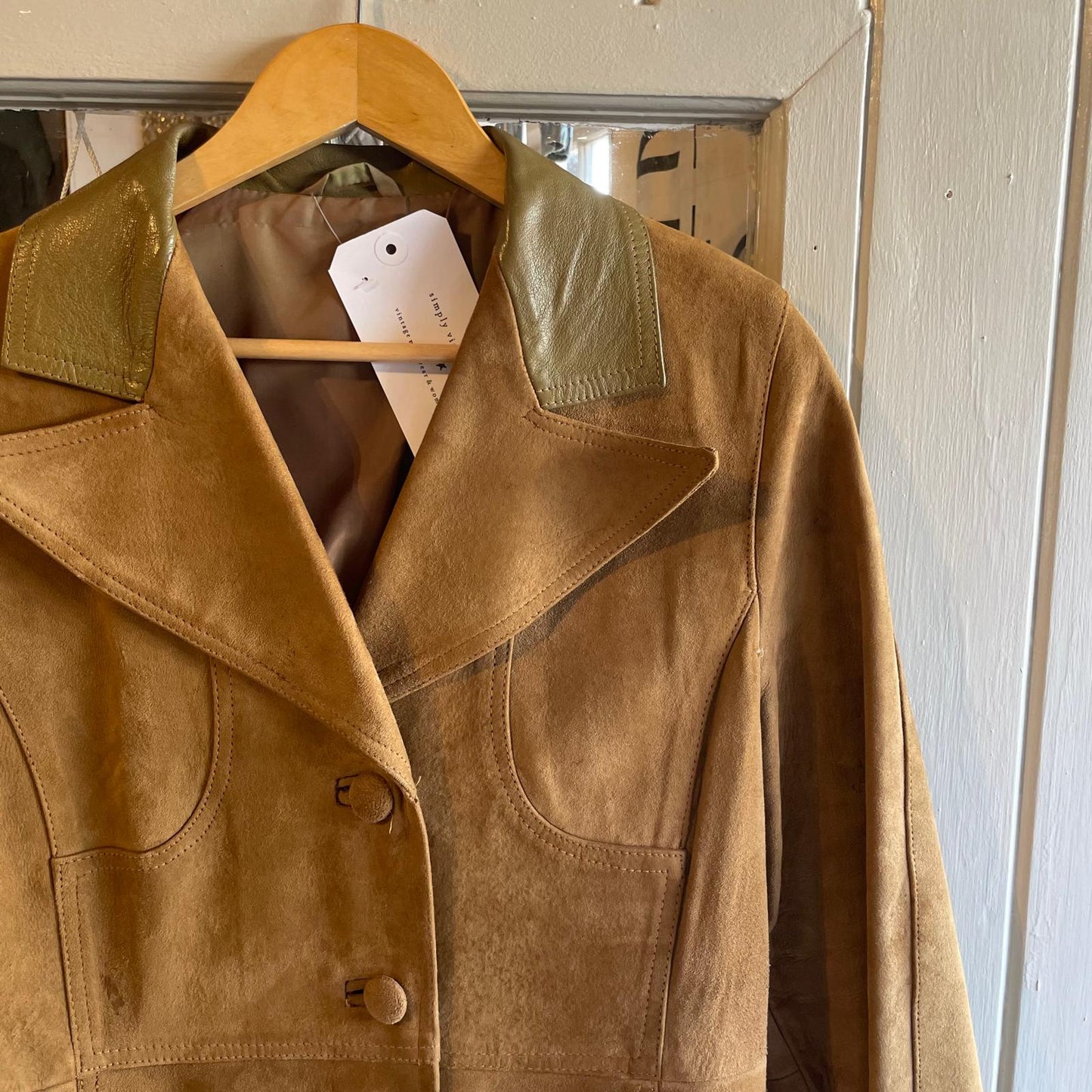 1960s 1970s Brown Suede Leather Long Coat
