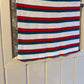1970s Italian Striped Boat Neck Cotton T-Shirt Top