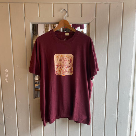 Vintage 90s Maroon Speckled Hen Graphic T-shirt