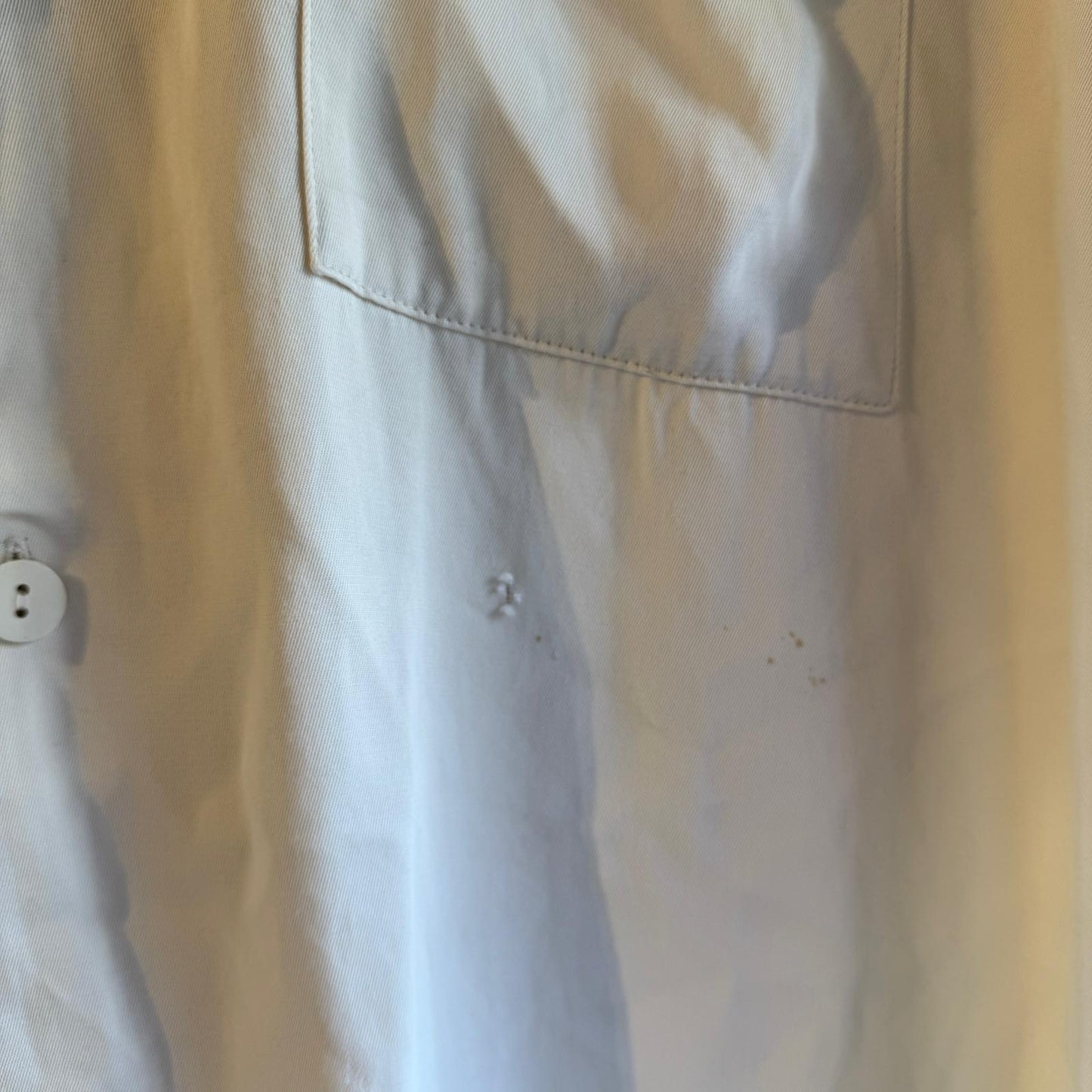 1950s Style 1980s White Rayon Gaberdine Shirt