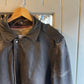 1970s Dark Brown Leather Sheepskin Lined Flight Bomber Jacket