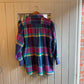 1980s Multicoloured Flannel Pop Up Shirt