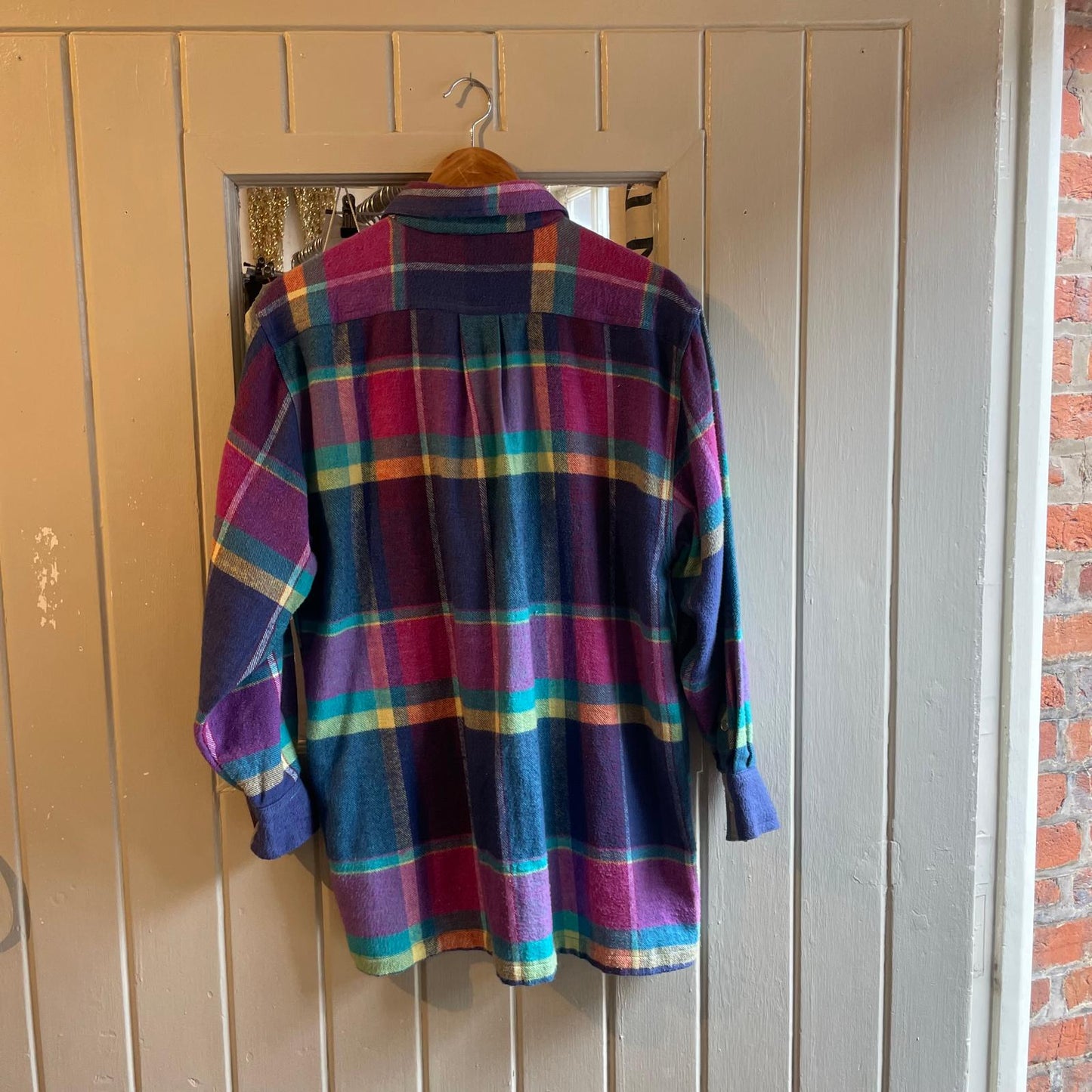 1980s Multicoloured Flannel Pop Up Shirt