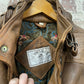 Vintage 1980s 1990s Brown leather Bomber Flight Jacket Coat