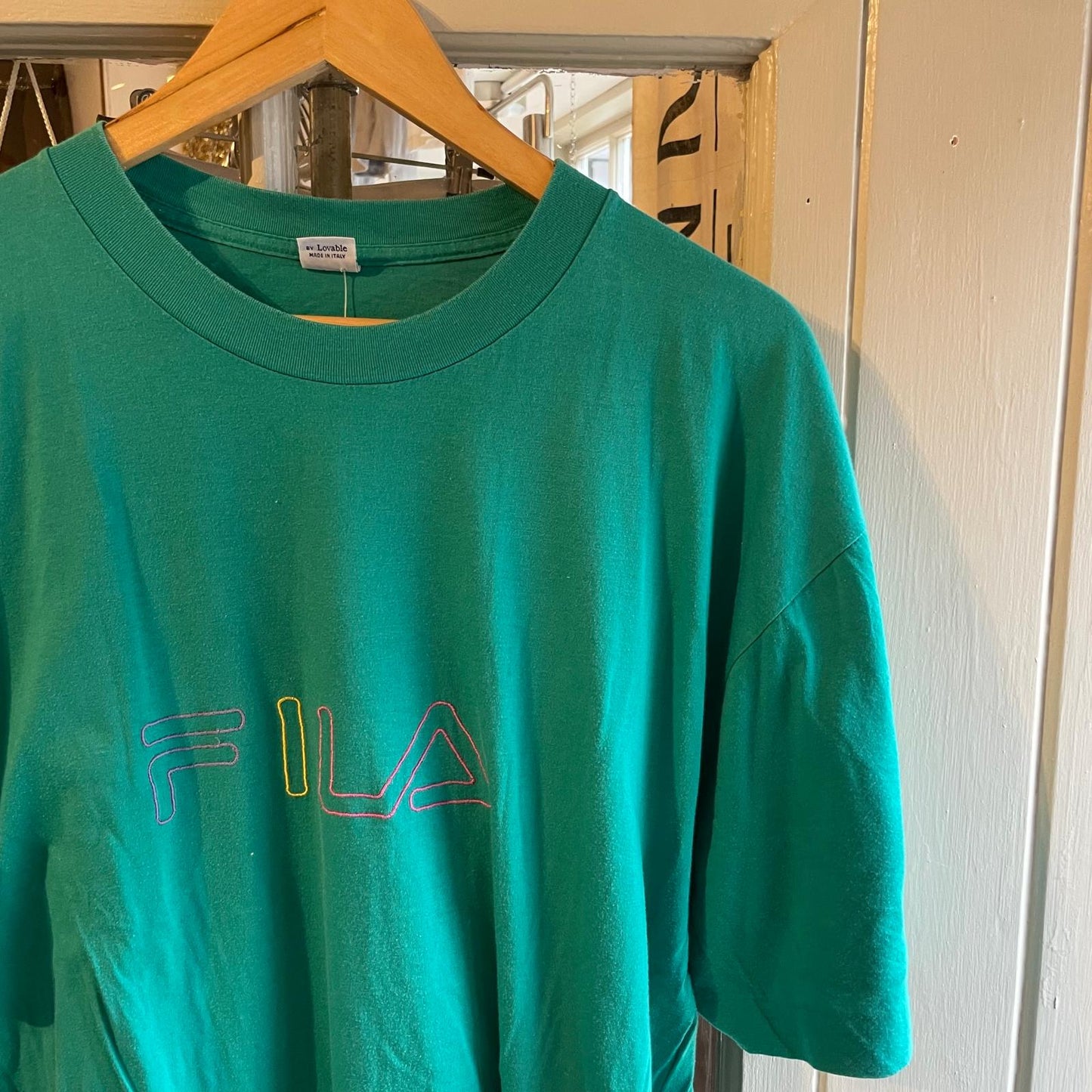 1990s Turquoise Fila Graphic T-Shirt