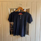 Vintage 70s/80s Navy Cotton Button Henley Top