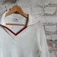 1950s White Knitted Button up Cardigan Jumper