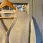 1980s Cream Dead stock British Wool Knitted Cardigan