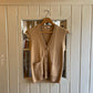 70s 80s Beige Knitted Button Cardigan Jumper