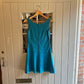 Vintage 60s Blue Short Mod Style Blouse Shirt