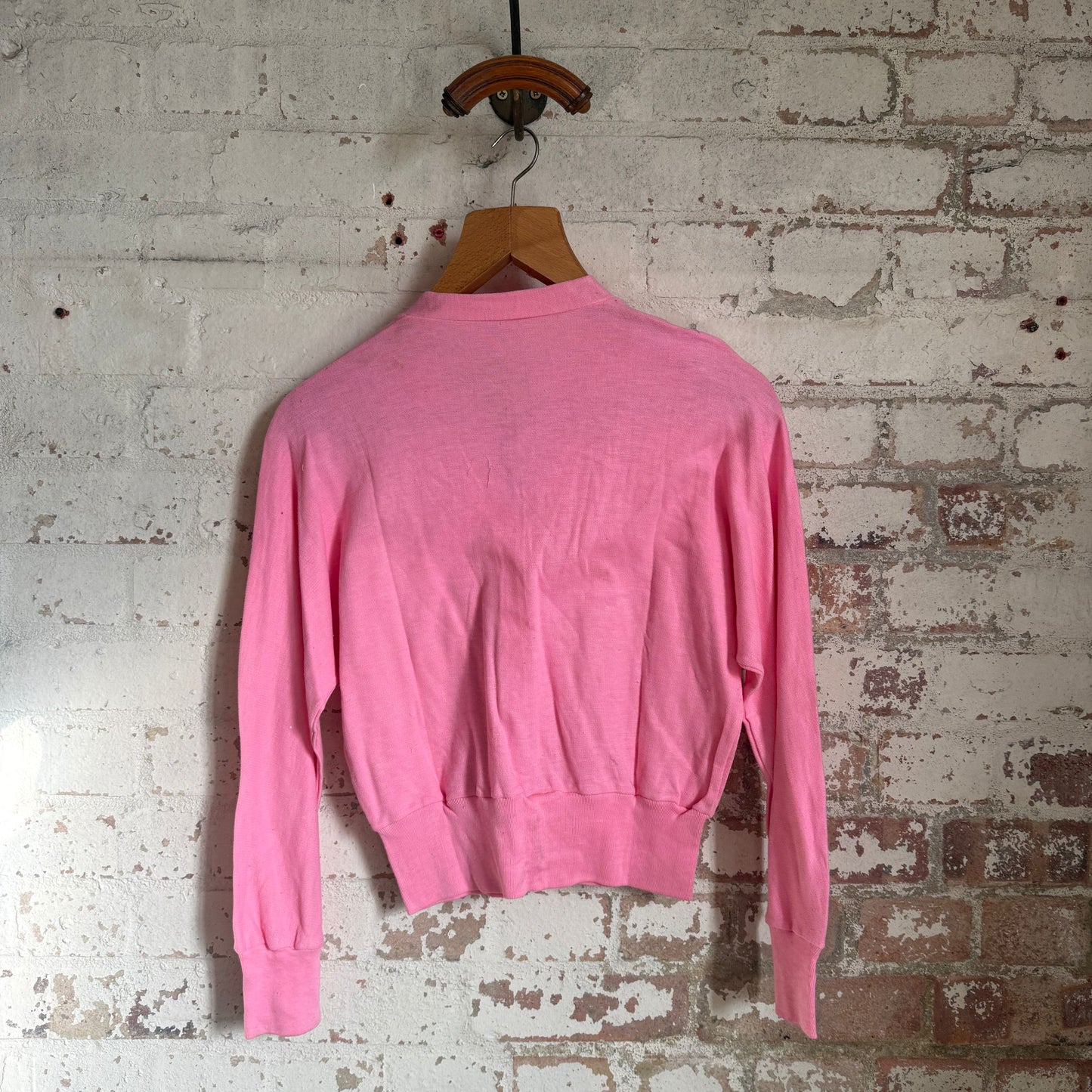 1960s Pink Cotton Cardigan Jumper