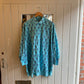 1980s Turquoise 'No Smoking' Cotton Long Sleeve Shirt