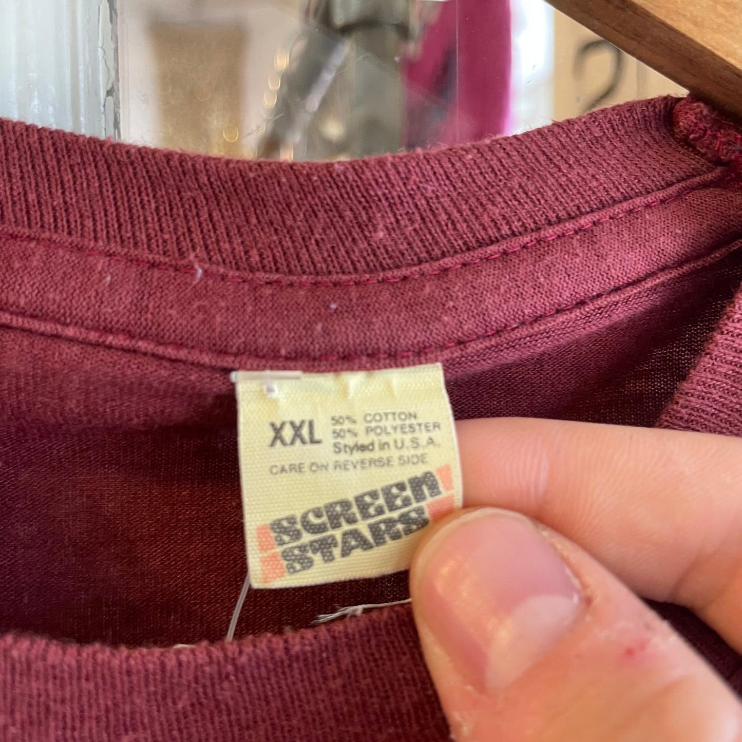 Vintage 90s Maroon Speckled Hen Graphic T-shirt