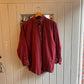 1990s Burgundy Yves Saint Laurent YSL Button Up Shirt