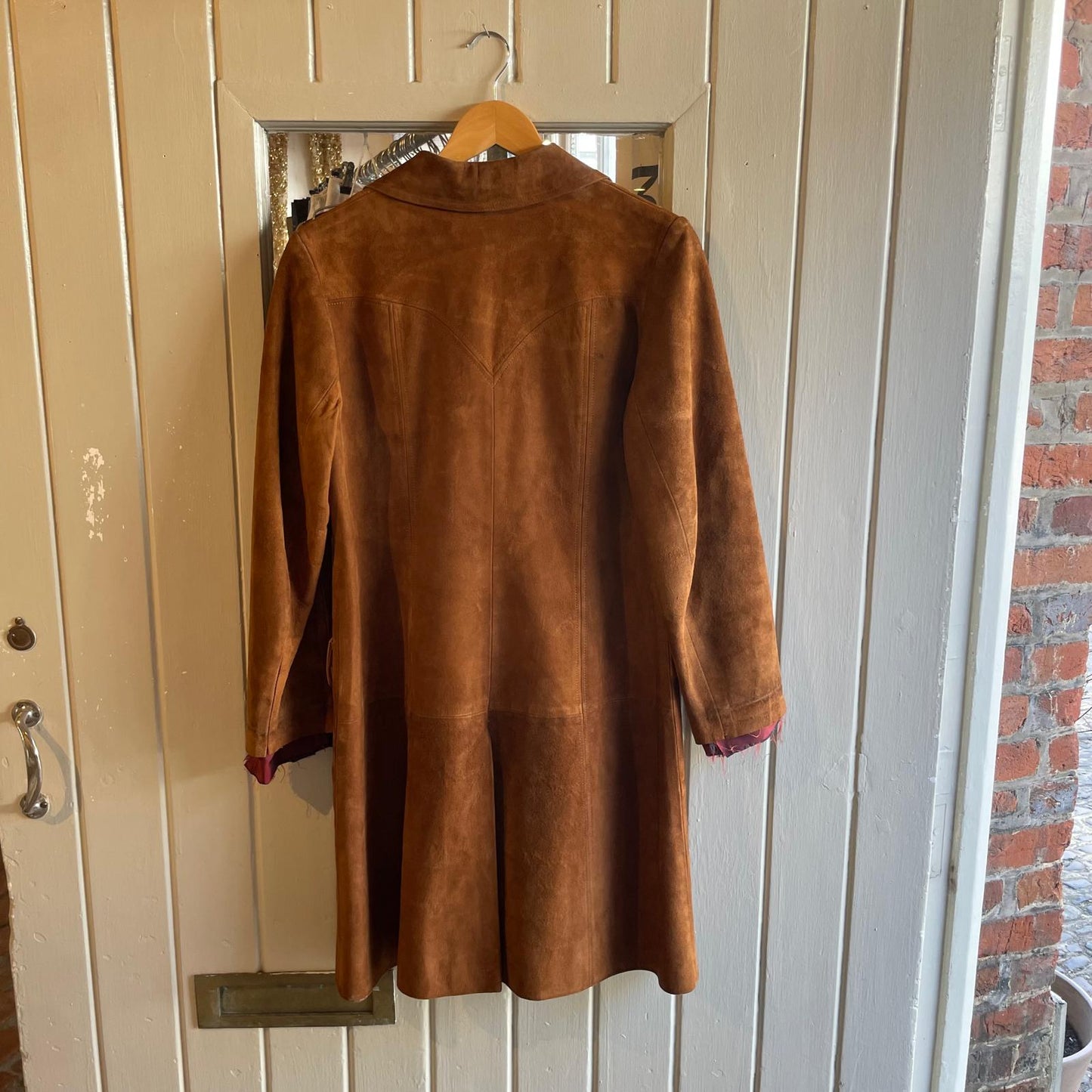 1960s Double breasted Brown Suede Long Coat