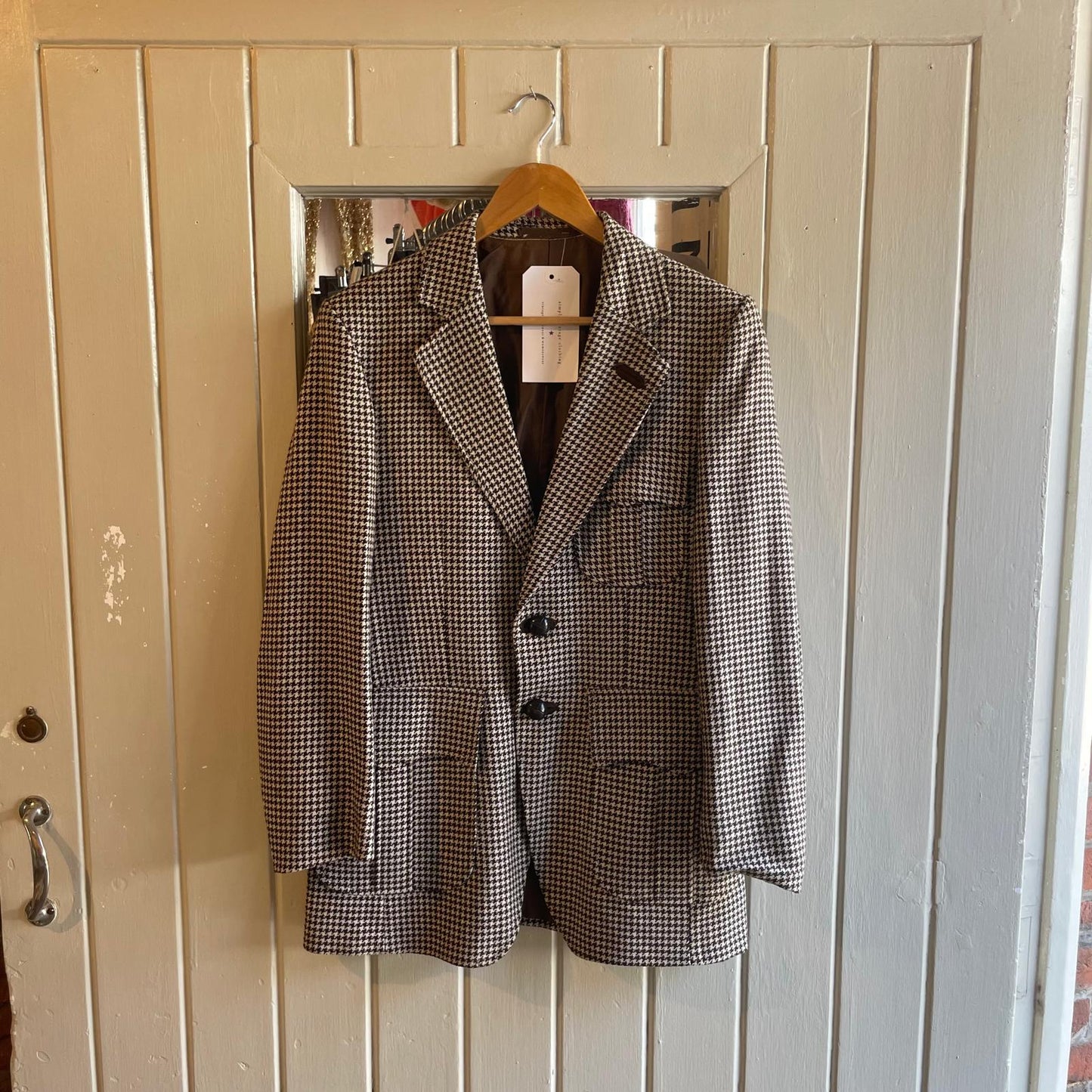 Vintage 60s/70s Checkered Tweed Blazer Jacket