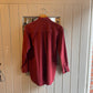 1990s Burgundy Yves Saint Laurent YSL Button Up Shirt
